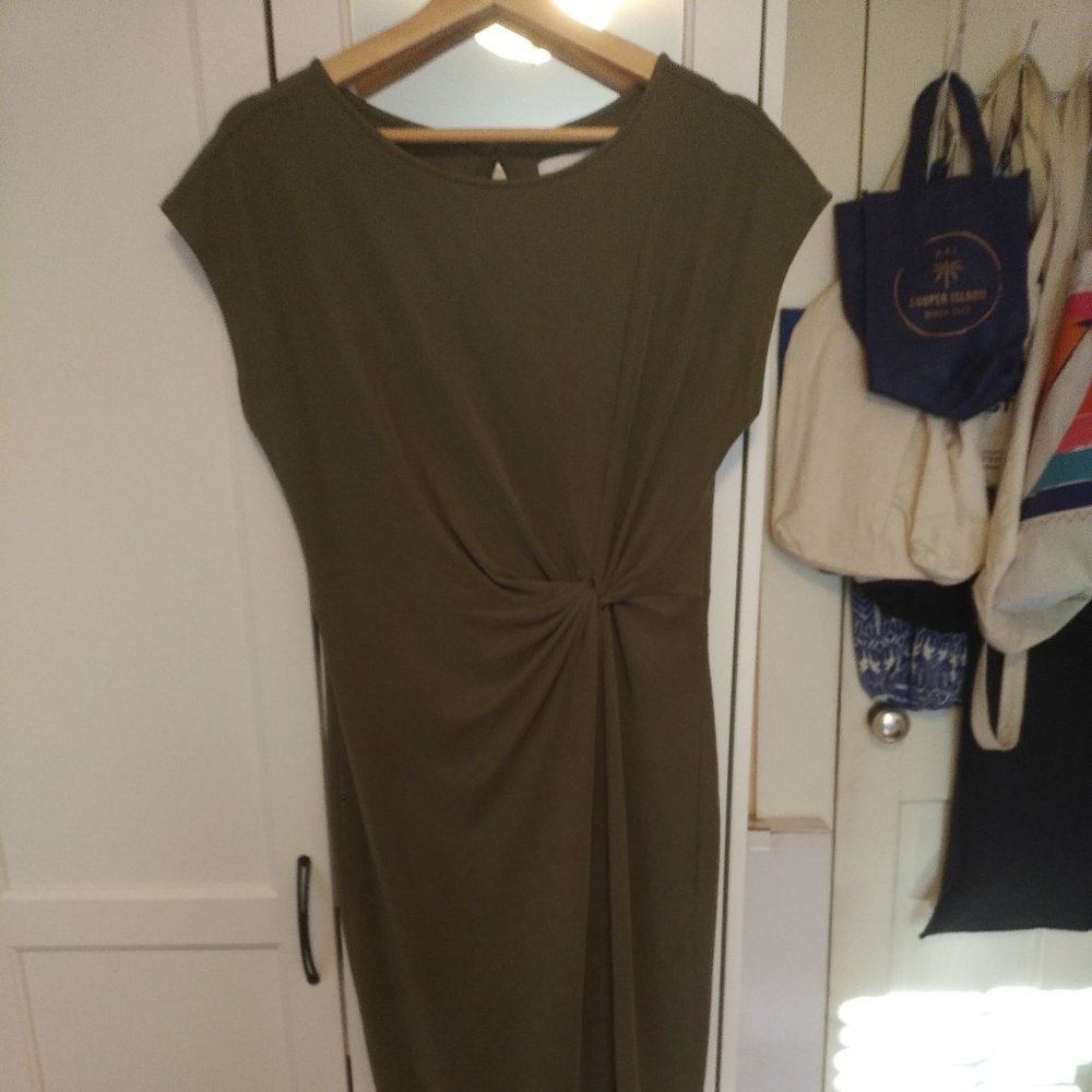 Olive green draped dress nordstrom rack